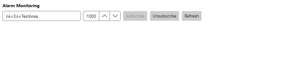 Alarms Tab